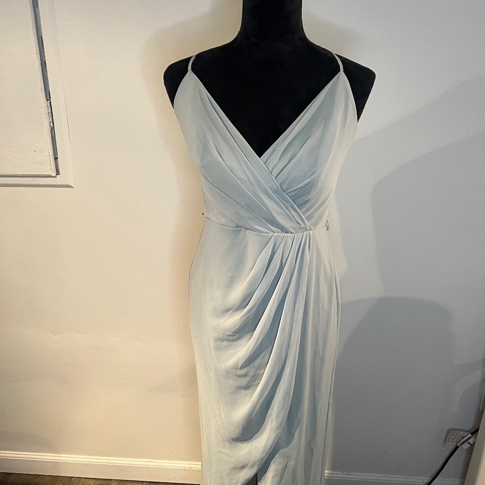 David’s bridal bridesmaid dress green size 6 preloved
